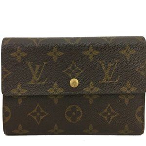 Louis Vuitton Monogram Porte Tresor Etui Papiers Trifold Wallet /1G0587